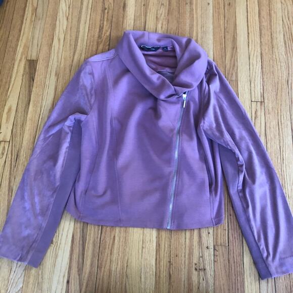 H by Halston Faux Suede French Terry Zip Jacket 16 - Picture 8 of 10
